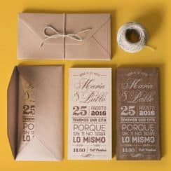 Unas tarjetas de bodas en español para diferentes estilos