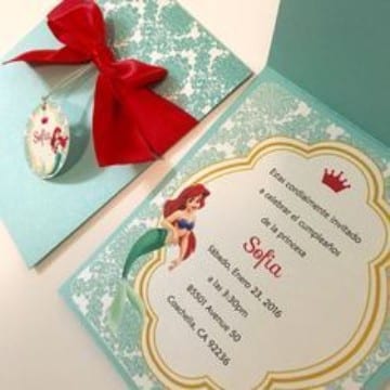 tarjetas de invitacion para niñas de princesas