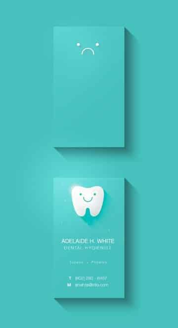 tarjetas de presentacion dentista frescas