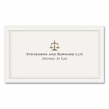 tarjetas de presentación de abogados sencillas