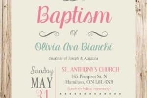 diseños de invitaciones de bautizo para niña