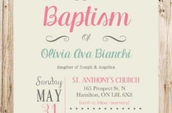 Actuales diseños de invitaciones de bautizo para las niñas