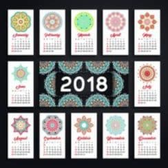 Unos variados modelos de calendarios 2018 para imprimir