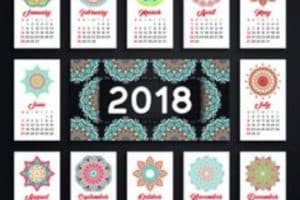 modelos de calendarios 2018 mandala