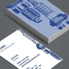 Plantillas y diseños para tarjetas de presentacion mecanico