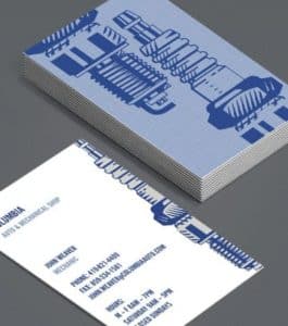 tarjetas de presentacion mecanico con estilo