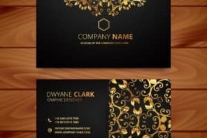 tarjetas de presentacion negras con diseños