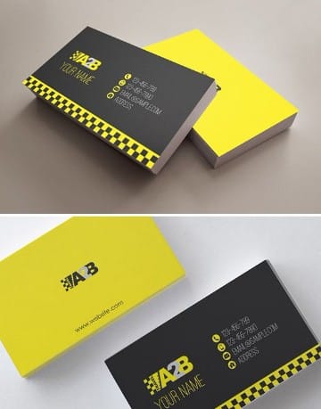 tarjetas de presentacion para taxi con estilo