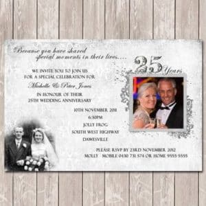 invitaciones para bodas de plata con fotos