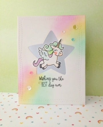 tarjetas de cumpleaños de unicornios infantiles
