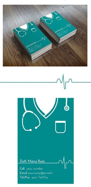 Modelos diferentes de tarjetas de presentacion medicos