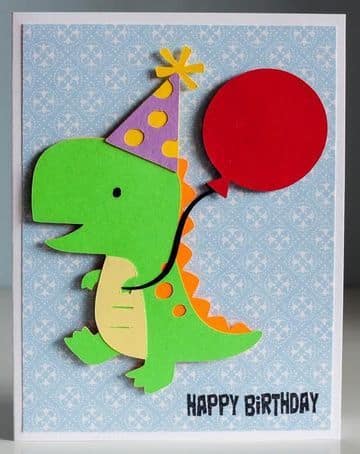 tarjetas de cumpleaños de dinosaurios en 3D