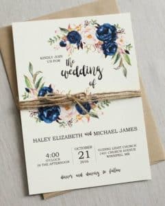 diseño de invitaciones para boda vintage