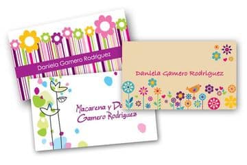 diseños para tarjetas personales de niñas