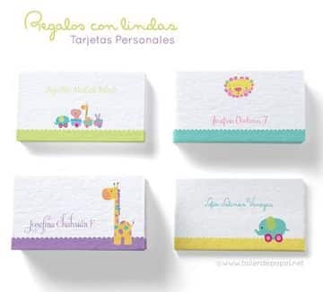 diseños para tarjetas personales de niños