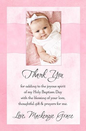 tarjetas de agradecimiento de bautizo de niña
