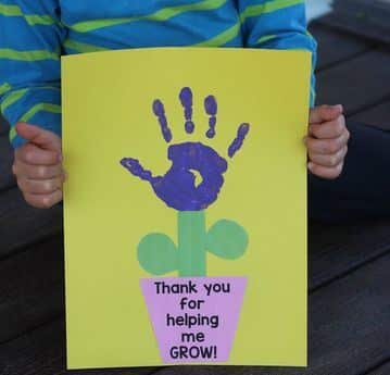 tarjetas de agradecimiento para profesores hecha a mano