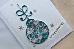 tarjetas de navidad en filigrana sencilla