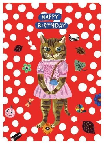 imagenes de cumpleaños con gatos en vectores
