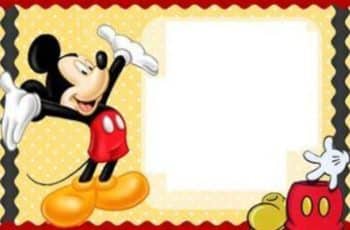 Diversos modelos de tarjetitas de cumpleaños de Mickey