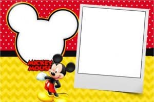 Invitaciones de mickey mouse para editar personalizadas