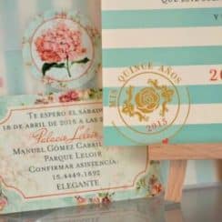 Diseños hermosos de invitaciones de 15 años vintage