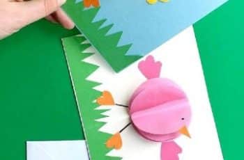 Diseños creativos de tarjetas con hojas de colores