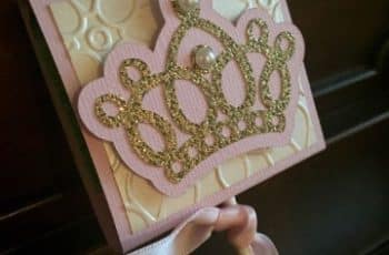 Invitaciones de coronas de princesas de 1 a 3 años
