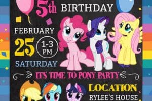 invitaciones de little pony editables
