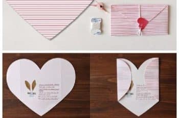Diseños de tarjetas en forma de corazon para 14 de febrero