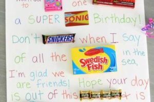 imagenes de carteles para cumpleaños para amigos con golosinas