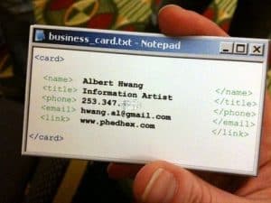 diseño de tarjetas de presentacion de informatica