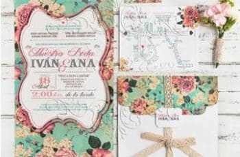 4 diseños elegantes de invitaciones de boda en español