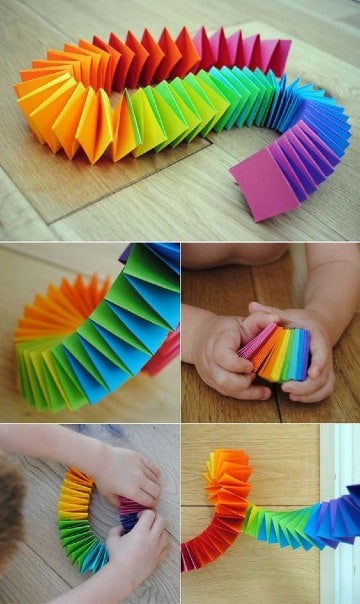 manualidades con hojas de colores para niños