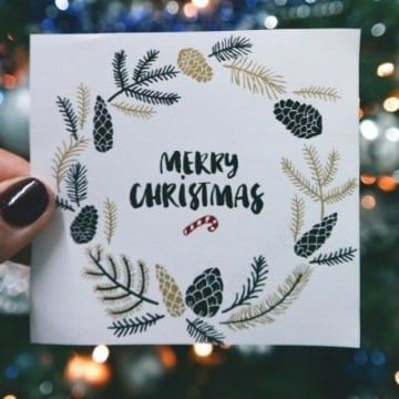 tarjetas navideñas hechas a mano facil