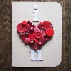3 recicladas tarjetas del día del amor y la amistad