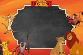 Curiosas invitaciones del rey leon para editar para 1 año