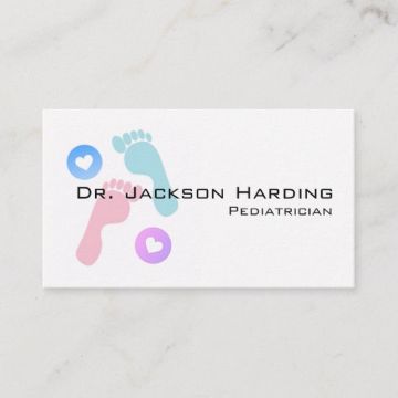 tarjetas de presentacion de pediatras marca de agua