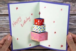 tarjeta de felicitaciones por cumpleaños pop up