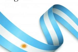 feliz dia de la independencia argentina banderin para editar