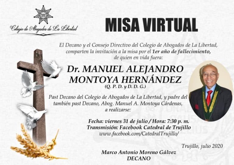 2 imágenes para una invitacion de misa virtual y ejemplos