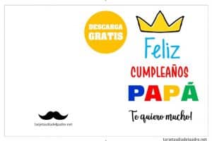 tarjetas de te quiero papa diseño para imprimir