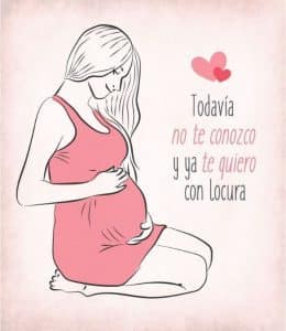 frases de una mujer embarazada con dibujos
