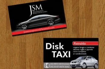 4 tarjetas de presentacion taxi digitales e impresas