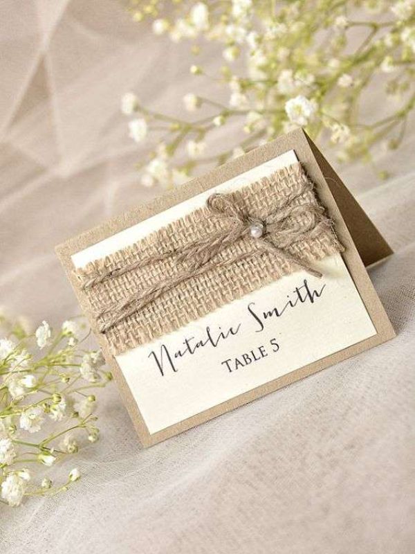 tarjetas para mesas de invitados bodas rusticas