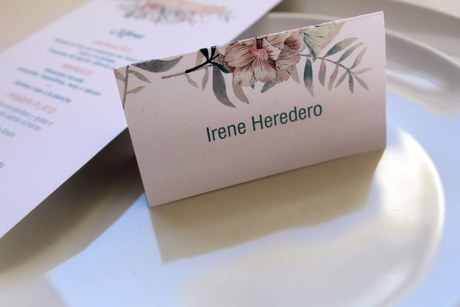 tarjetas para mesas de invitados personalizada