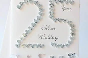 Elegantes tarjetas de bodas de plata 25 años juntos