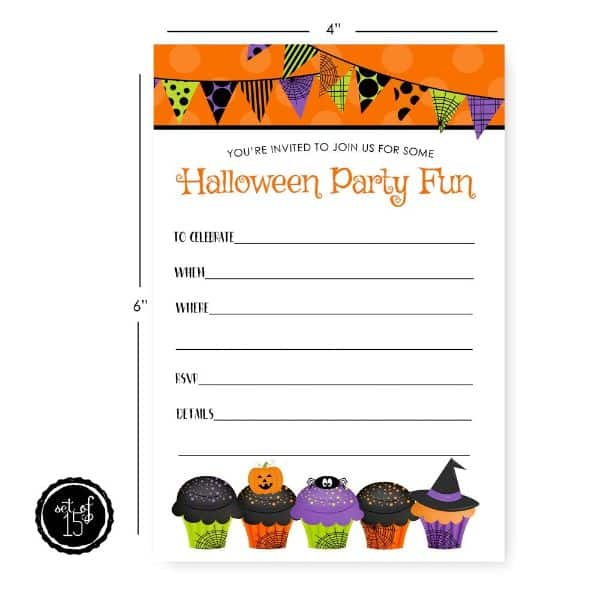 tarjetas de halloween para personalizar invitaciones