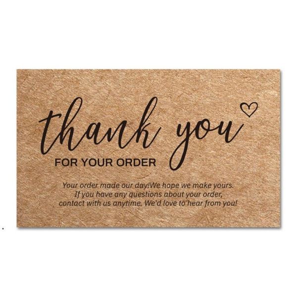 tarjetas de agradecimiento para clientes por compras de envio