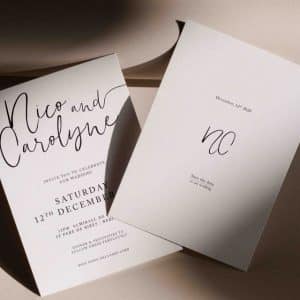 diseños para invitaciones de boda minimalistas